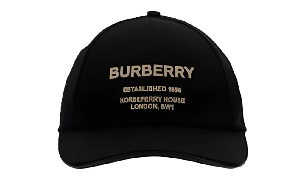 Mũ Burberry Letter Printed Duckbill Cap 'Black' 80576251