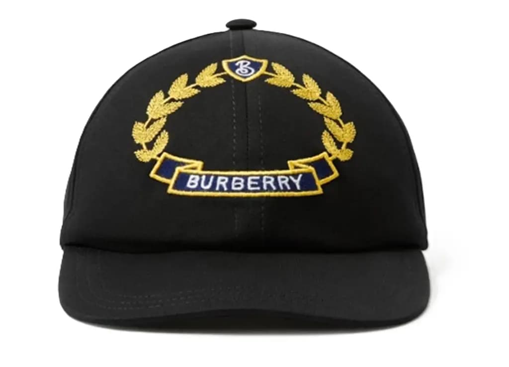 Mũ Burberry Oak Leaf Crest Cotton Jersey 'Black' 80693771