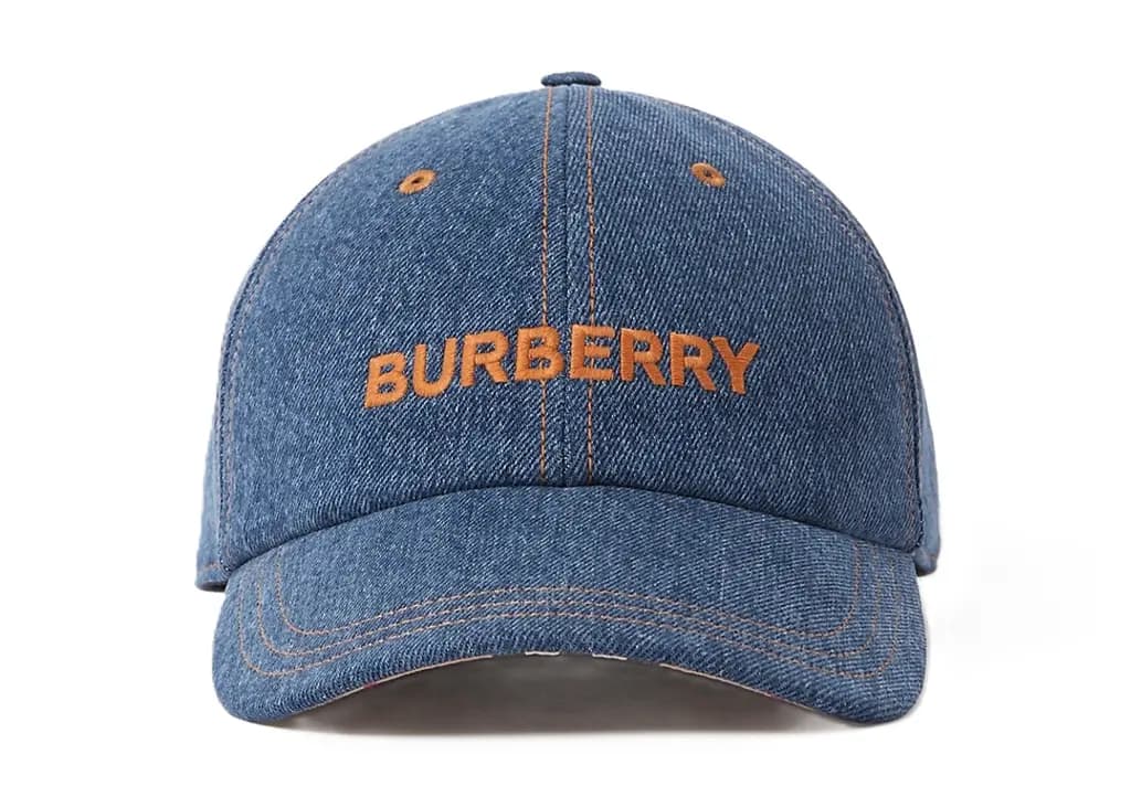 Mũ Burberry Embroidered Logo 'Denim' 80707661