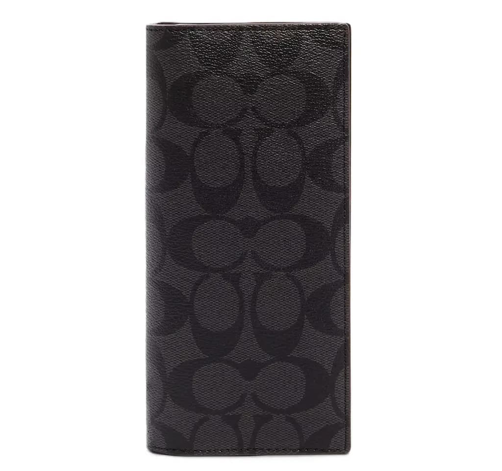 Ví Coach Breast Pocket Wallet Signature 'Black' 91635-QBLWO