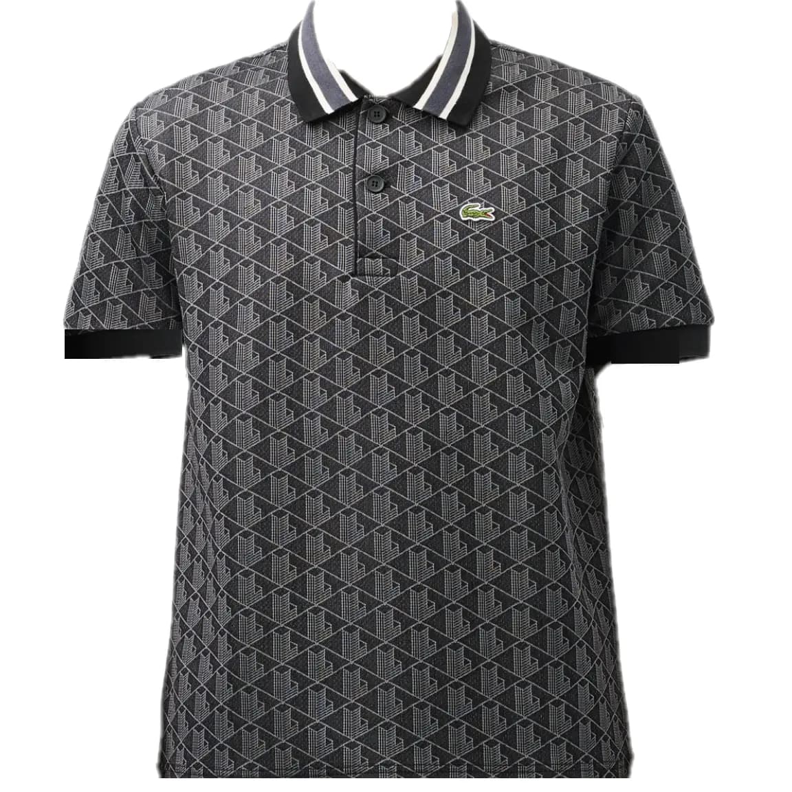 Áo Lacoste Polo Jacquard 'Grey' DH1417-10-4PC