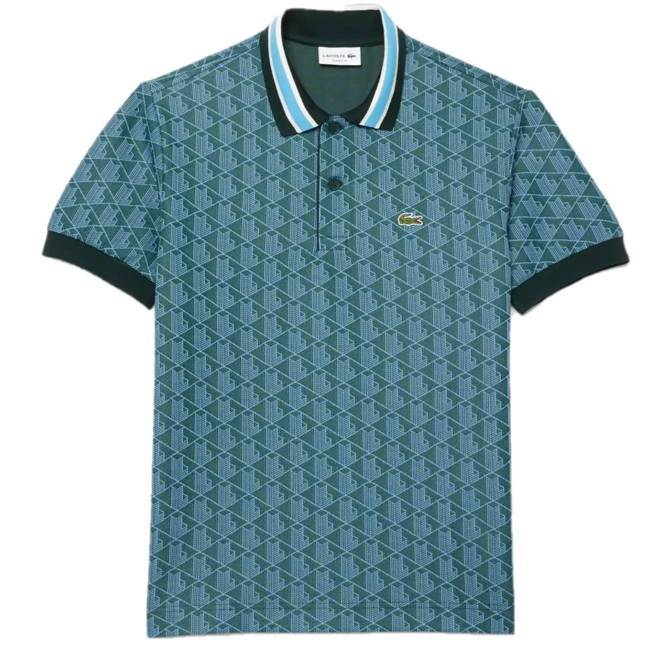 Áo Polo Lacoste Jacquard 'Blue' DH1417-10-IB4