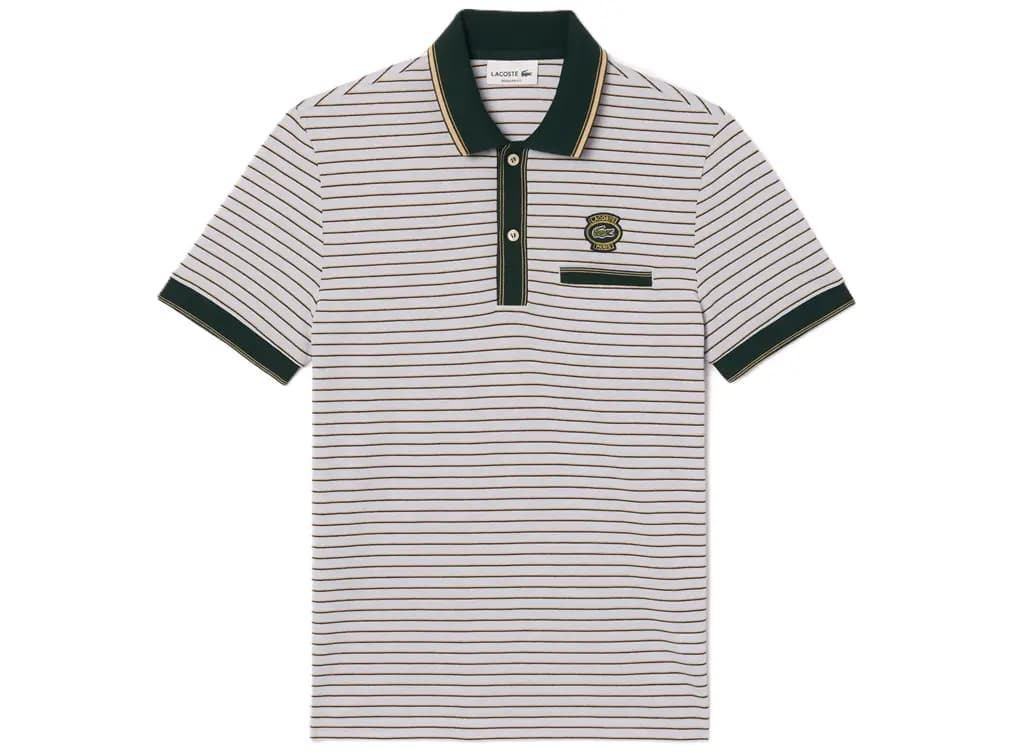 Áo Lacoste Striped Cotton 'Navy' PH1221-T69