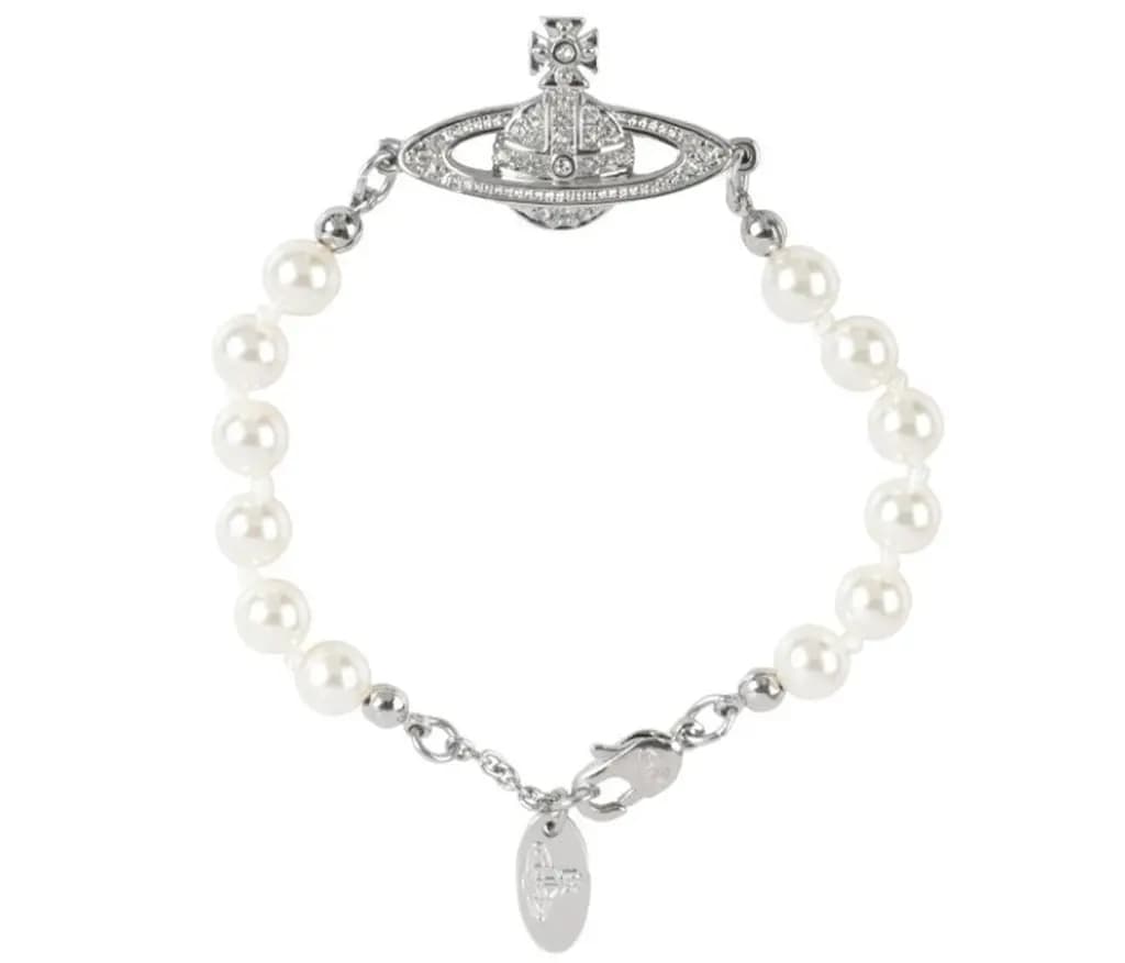 Vòng Tay Vivienne Westwood Relief Pearl 'Silver' 6103000102P131P131