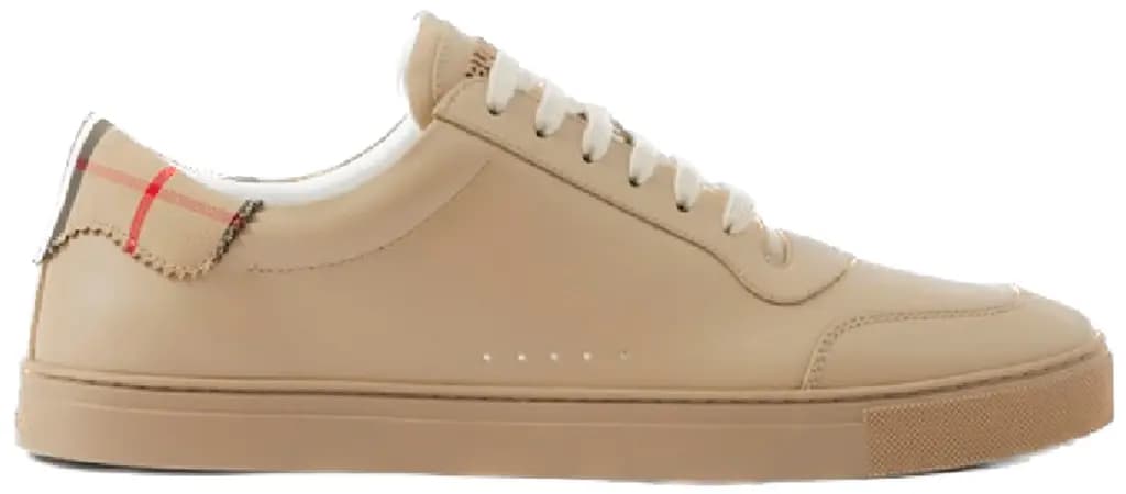 Giày Burberry Leather Check Cotton 'Archive Beige' 80655321