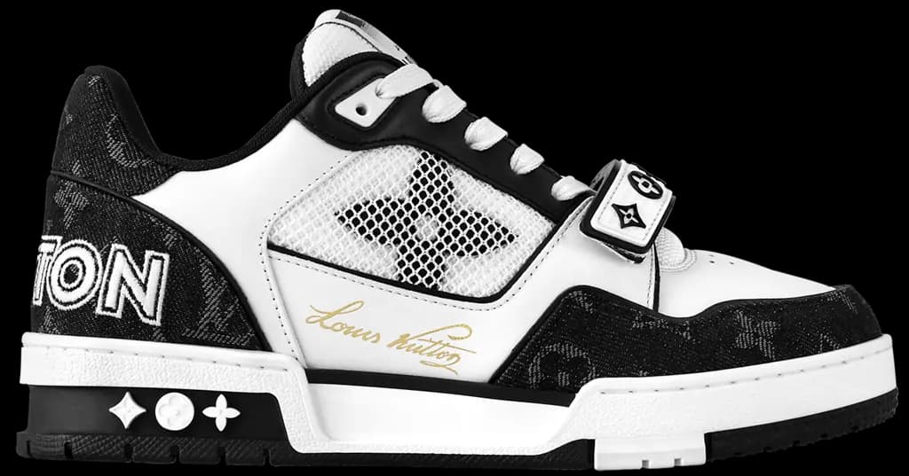 Giày Louis Vuitton Trainer Mid 'Black White' 1ACP25