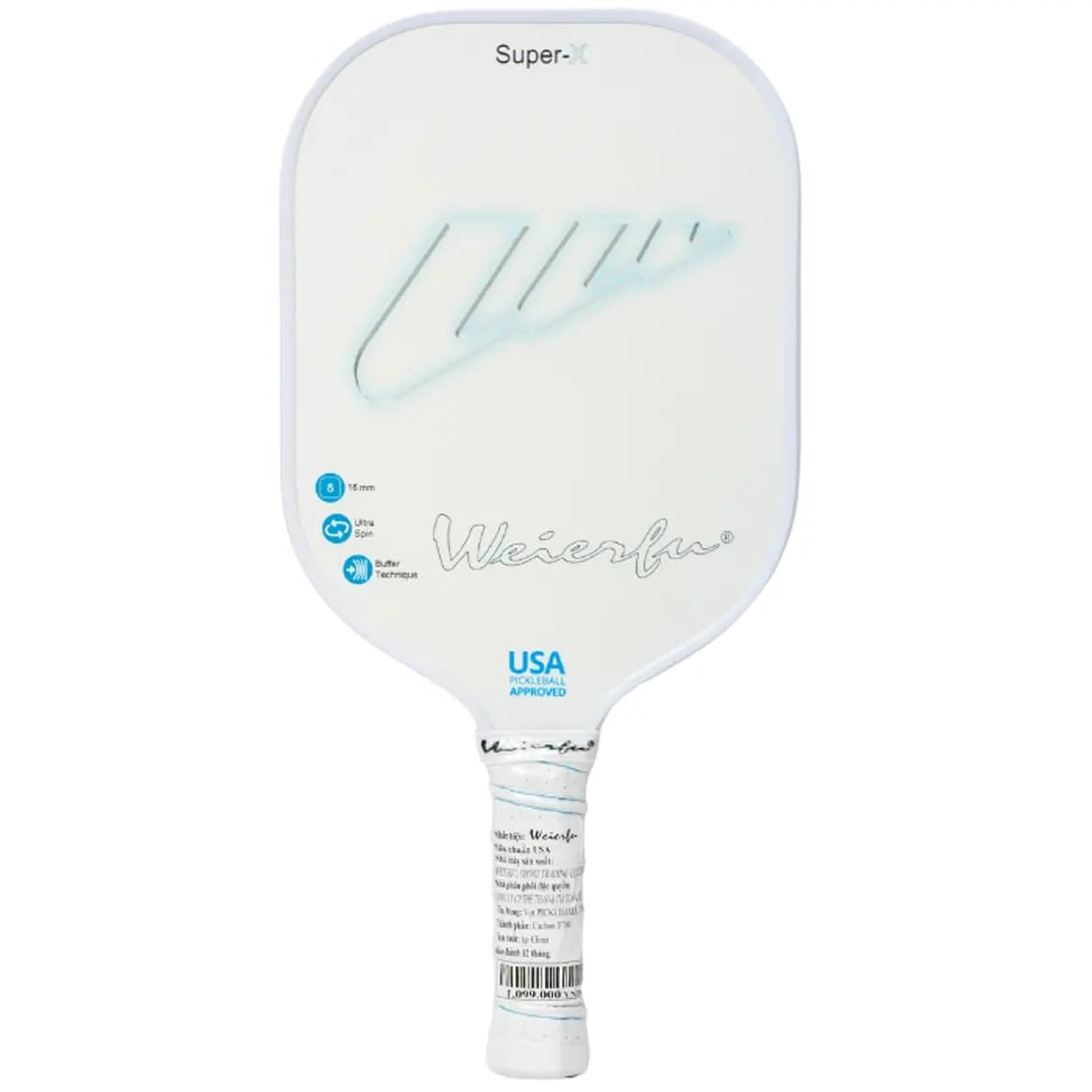 Vợt Pickleball Weierfu Super X 'White'