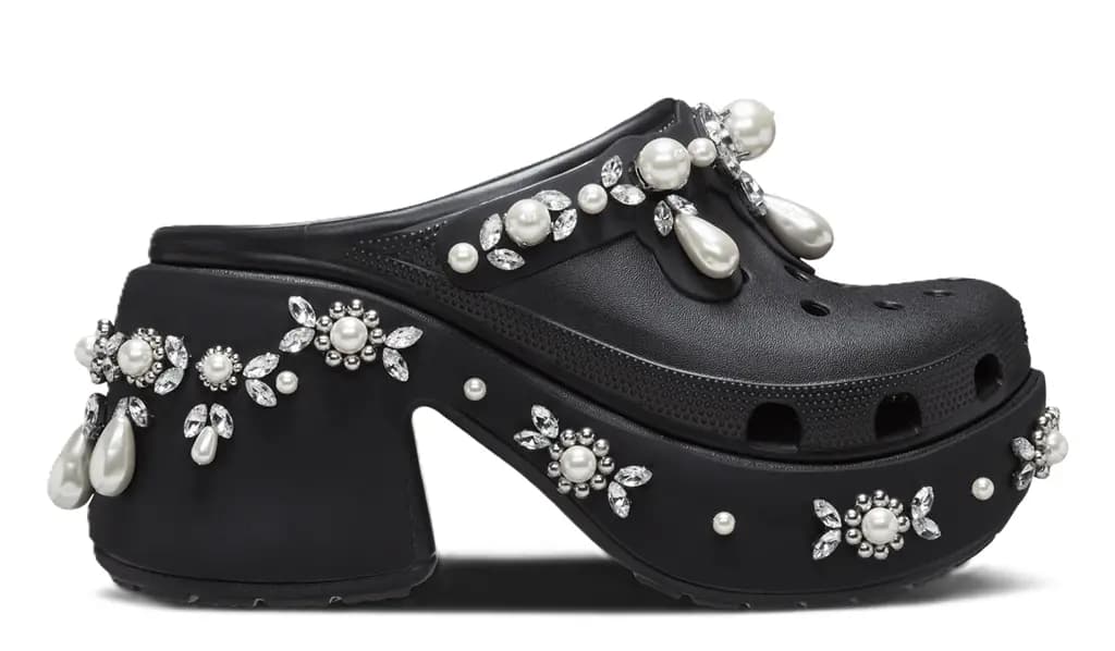 Dép Crocs Siren Heel x Simone Rocha Clog 'Black' 210646-001