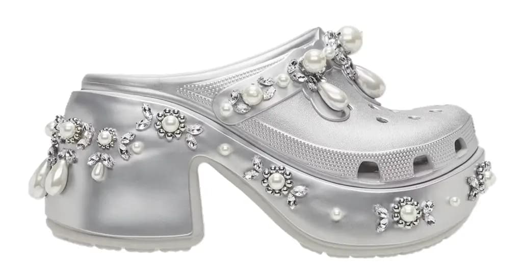 Dép Crocs Siren x Simone Rocha Clog 'Metallic Silver' 210646-041