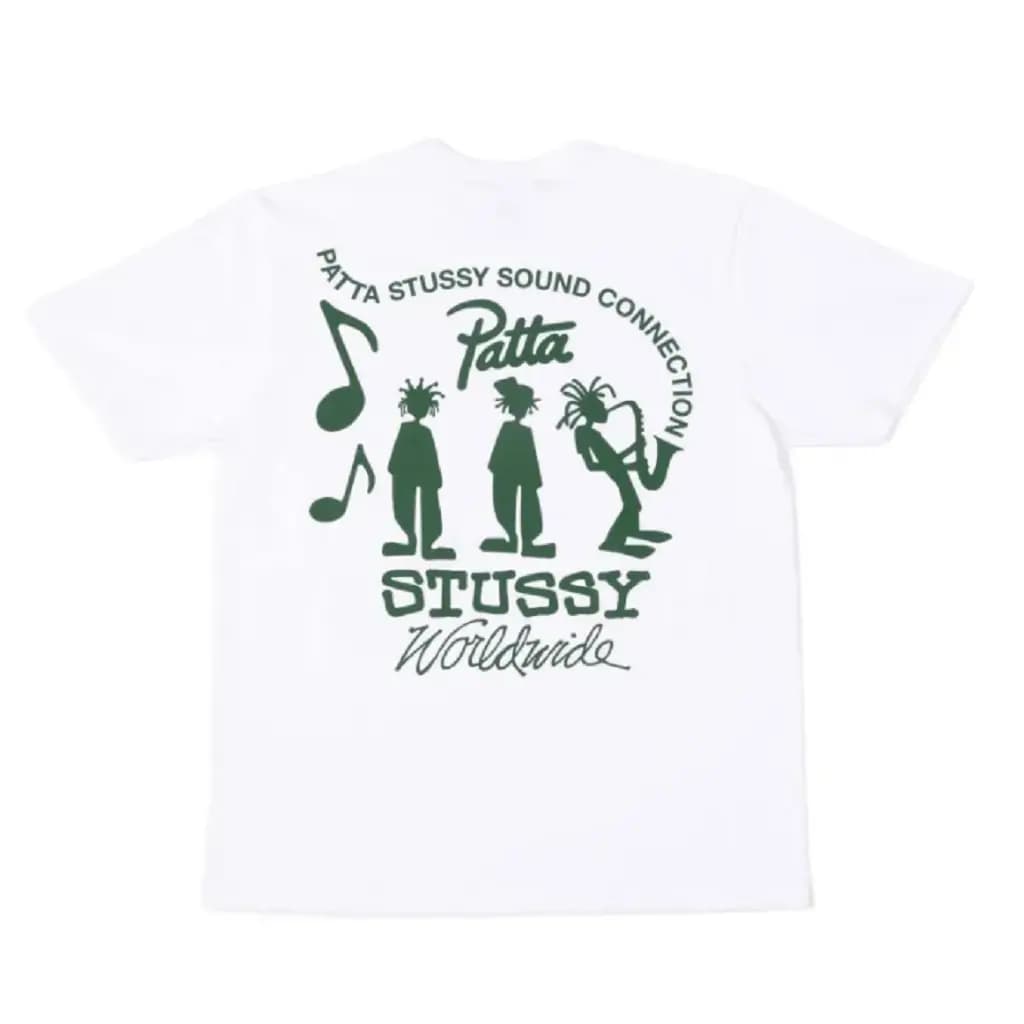 Áo Stussy x Patta Sound Connection Tee 'White' 3903843