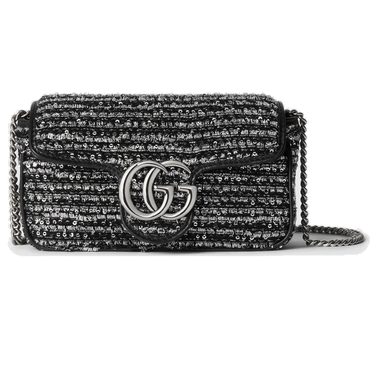 Túi Gucci GG Marmont 'Silver' 476433-FADRM-1056