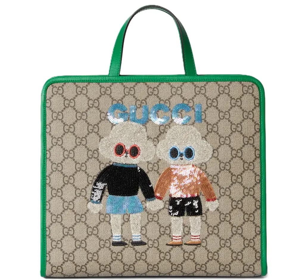 Túi Gucci Children's Dog Embroidered Tote Bag 'Brown' 605614-FADQS-8744