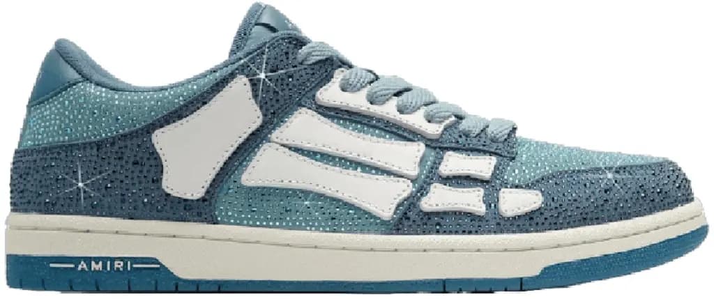 Giày Amiri Crystal Skel-top Low 'Blue' AMFOSR1059-420 Giày Amiri Crystal Skel-top Low 'Blue' AMFOSR1059-420