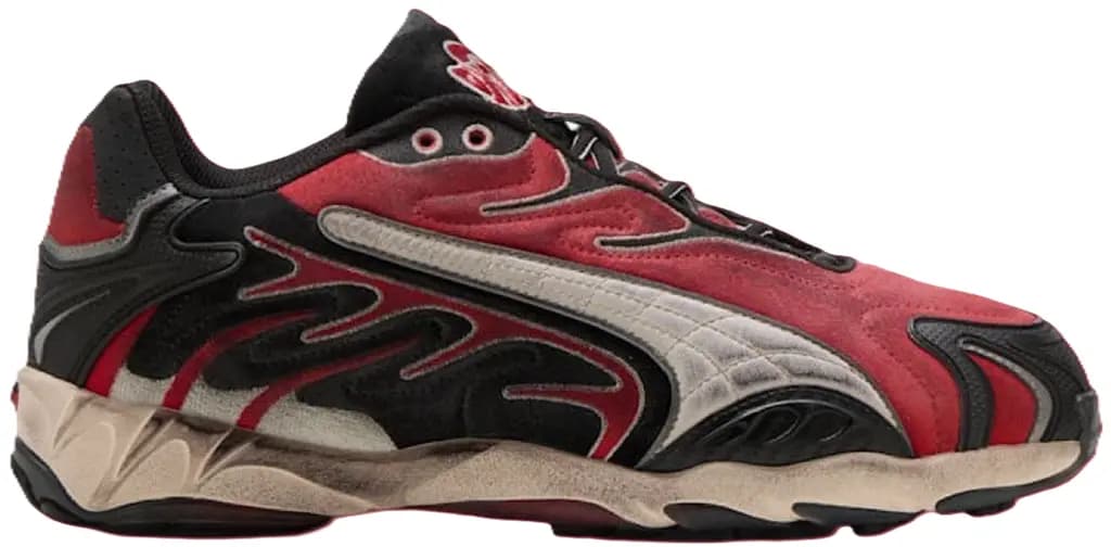 Giày Puma x A$AP Rocky Inhale 'Distressed Black Pop Red' 402453-01