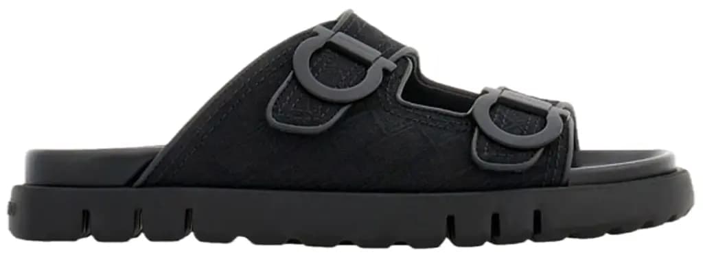 Dép Salvatore Ferragamo Gancini Ornament 'Black' 01I900-776768