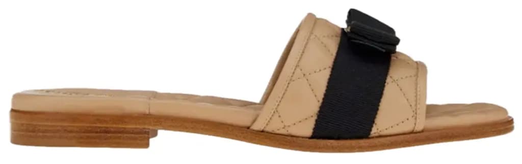 Dép Salvatore Ferragamo Quilted Slide Vara Bow 'Cookie' 01D474-754668