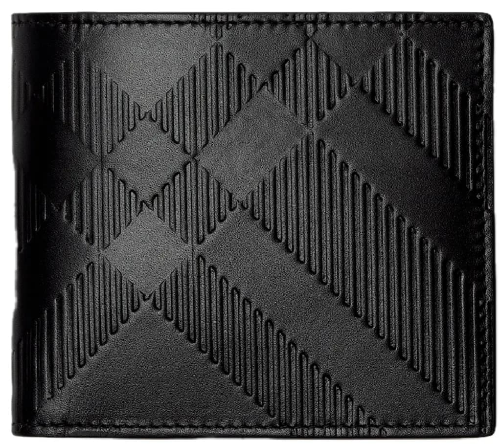 Ví Burberry Embossed Check Bifold Coin Wallet 'Black' 80783551