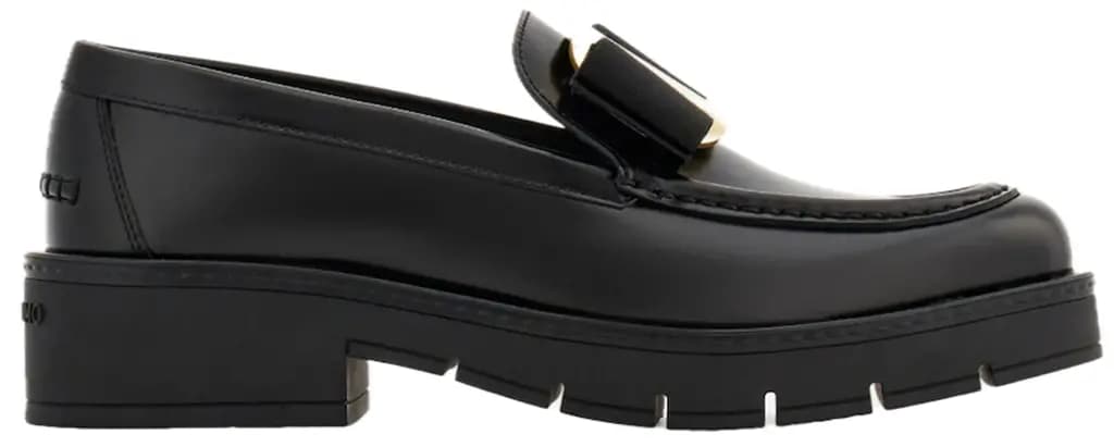 Giày Salvatore Ferragamo Chunky Vara Bow Loafer 'Black' 01J060-777353