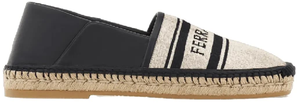 Giày Salvatore Ferragamo Jacquard Espadrilles 'Black' 028531-773596