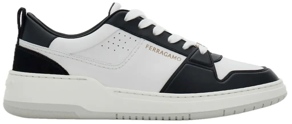 Giày Salvatore Ferragamo Suede Patch Skate Sneaker 'Black' 030568-770883