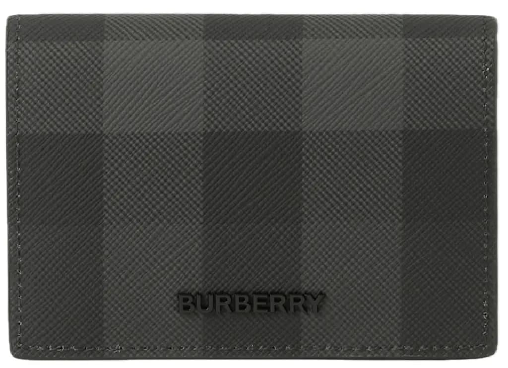 Ví Burberry Check Leather Folding Card Case 'Charcoal' 80702041