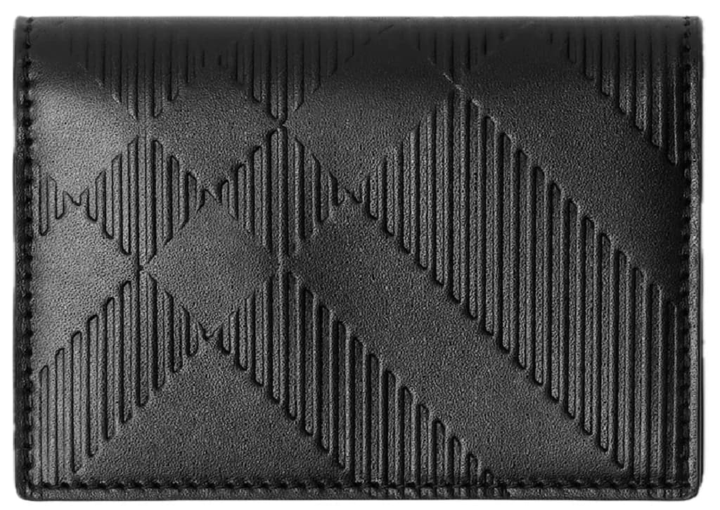 Ví Burberry Embossed Check Bifold Card Case 'Black' 80797721