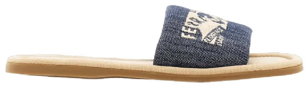 Dép Salvatore Ferragamo Denim Slide With Logo 'Denim' 01I539-773735