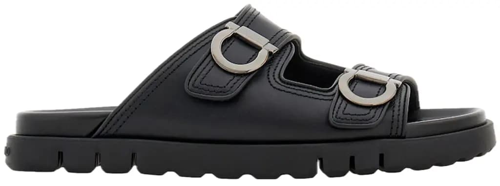 Dép Salvatore Ferragamo Double-strap Sandal 'Black' 027970-774491