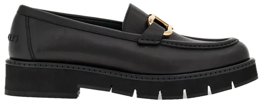 Giày Salvatore Ferragamo Moccasin Gancini Ornament 'Black' 01H682-769287