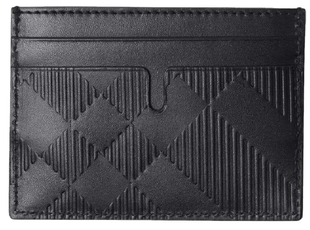 Ví Burberry Embossed Check Card Case 'Black' 80783501