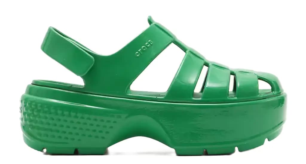 Dép Crocs Stomp Fisherman High Shine 'Green Ivy' 210057-3WH