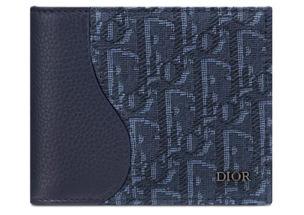 Ví Dior Saddle Bifold 'Navy Blue' 2ADBC306YKS-H53E