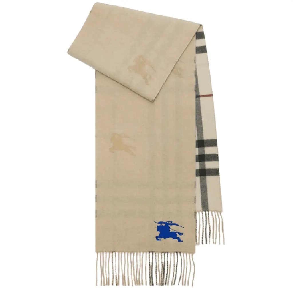 Khăn Burberry Reversible EKD Check Cashmere Scarf 'Stone' 80952241