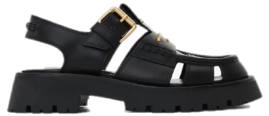 Dép Alexander Wang Carter Cage Sandal In Box Calf 'Black' 30224F001001