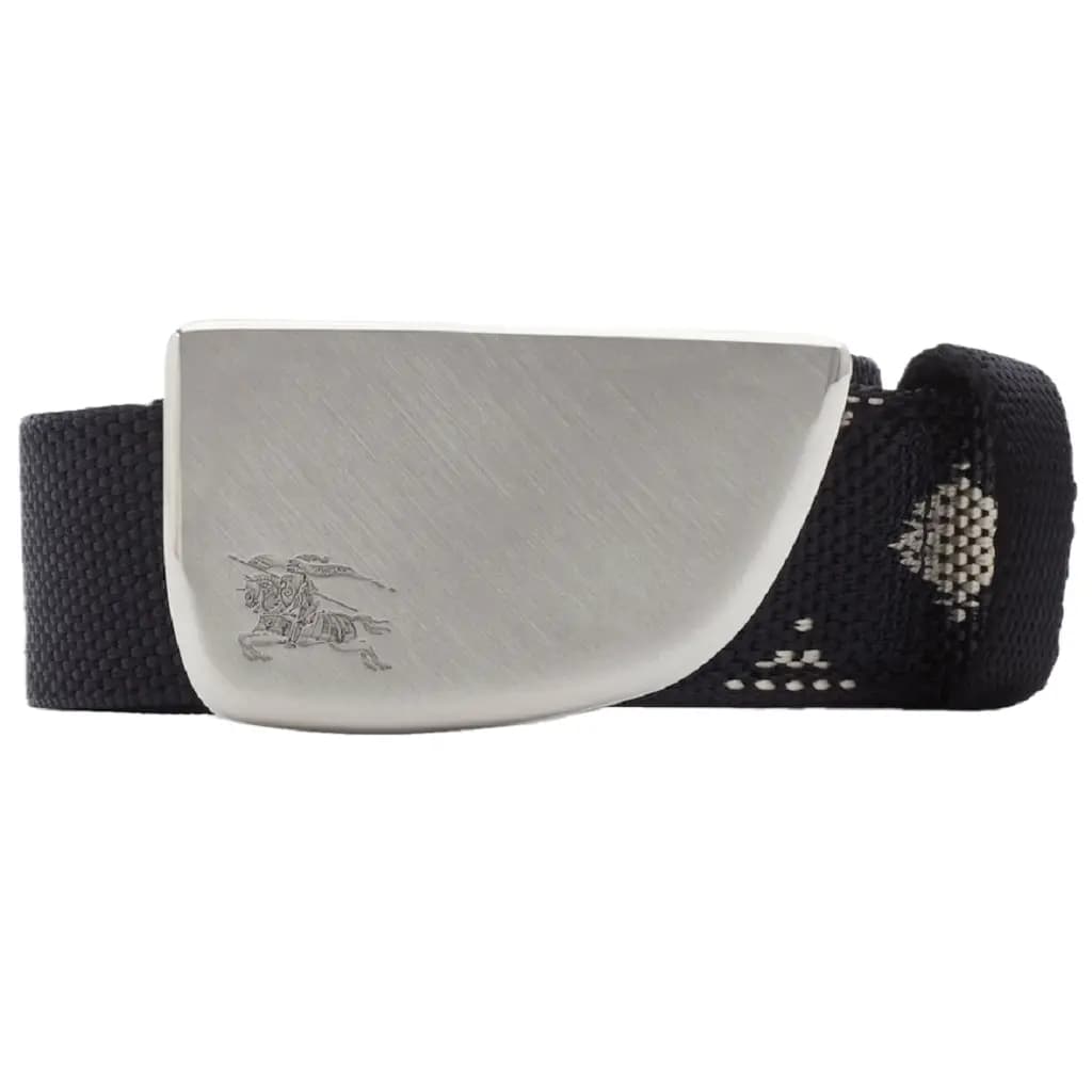 Thắt Lưng Burberry Check Webbing Shield Belt 'Black' 80877081