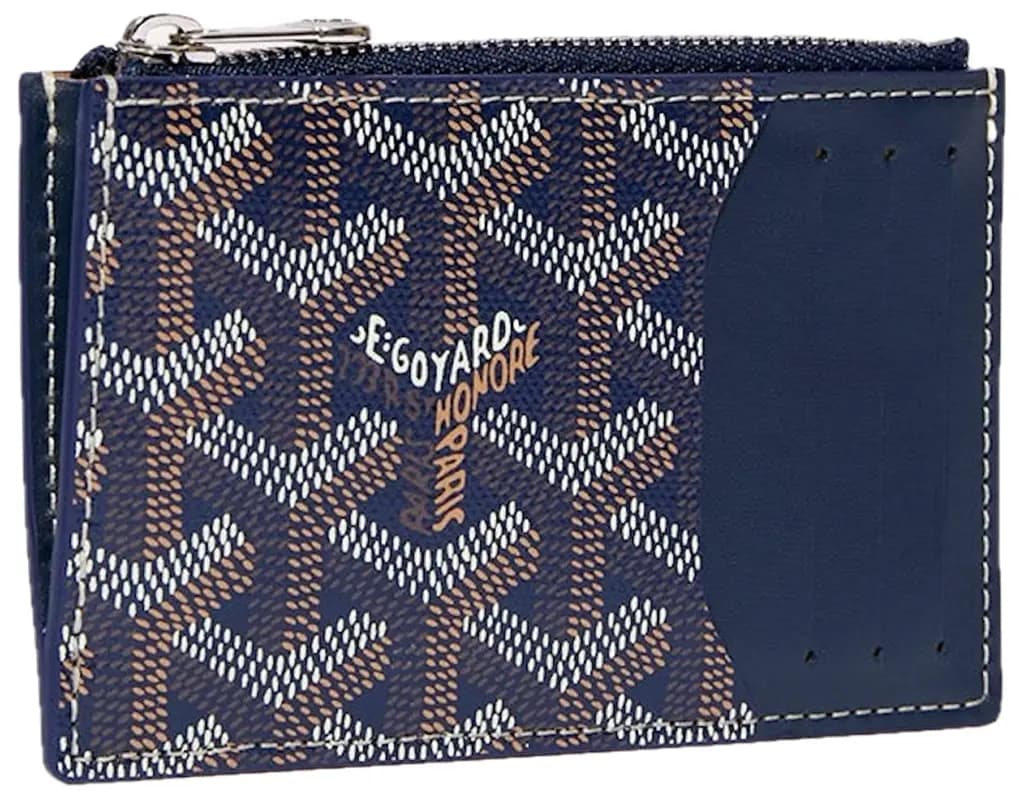 Ví Goyard Bourbon Zipped Card Holder 'Navy' BOURBOPMLTY12CL12P