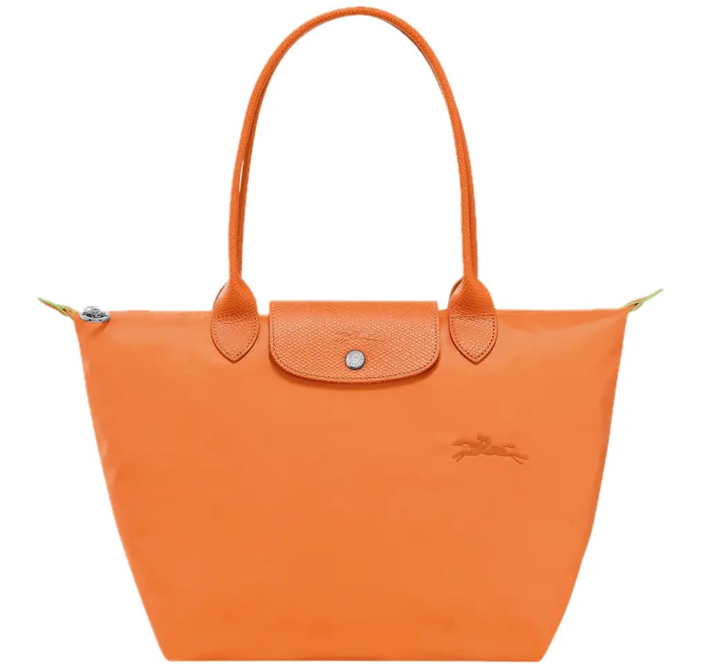 Túi Longchamp Le Pliage Green M Tote Bag 'Orange' L2605919P54