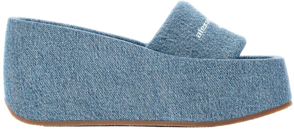 Dép Alexander Wang Taji Platform Sandal In Washed Denim 'Blue' 30223F030486
