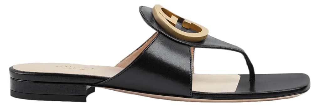 Dép Gucci Blondie Thong Sandal 'Black' 739048-C9D00-1000