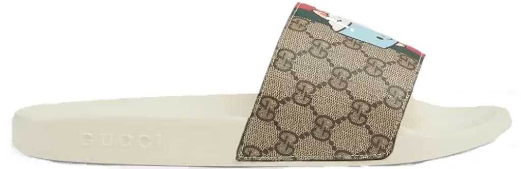 Dép Gucci Animal Web Slide 'Beige' 737519-FABN0-8919