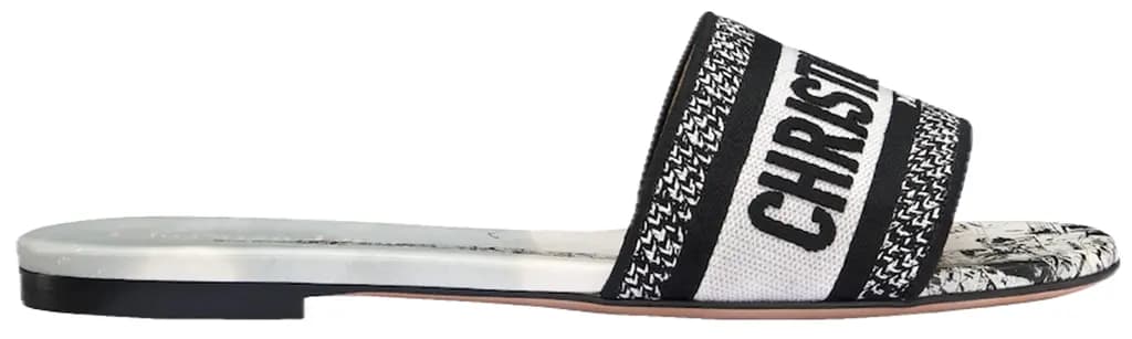 Dép Dior Dway Slide 'White Black' KCQ209EIF-S15W