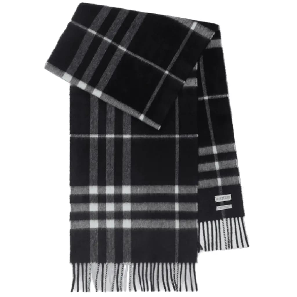 Khăn Burberry Check Cashmere Scarf 'Black' 80947411