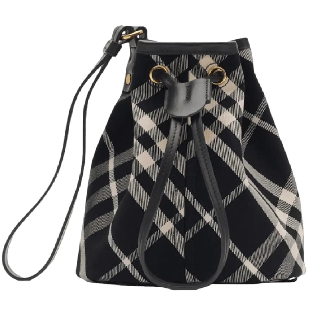 Túi Burberry Check Drawstring Pouch​ 'Black' 80951181