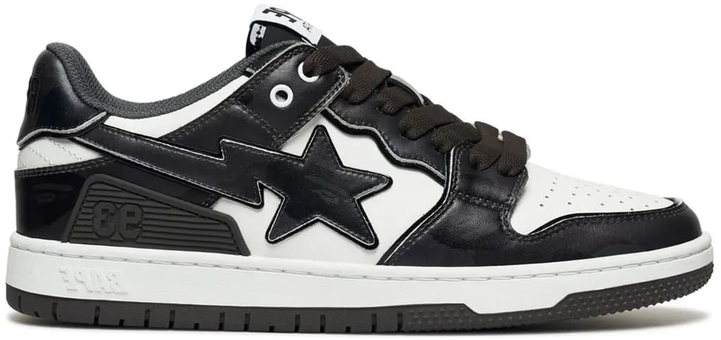 Giày Bape SK8 STA #1 'Black White' 0ZXSHM191310N