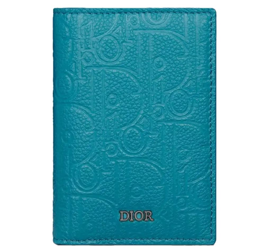 Ví Dior Vertical Bifold Card Holder 'Blue' 2ESCH138FLG-H58E