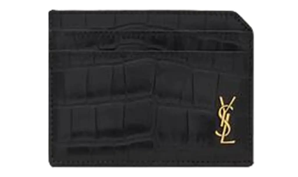 Ví Saint Laurent Tiny Cassandre Open Card 'Black' 758203DZEDW1000