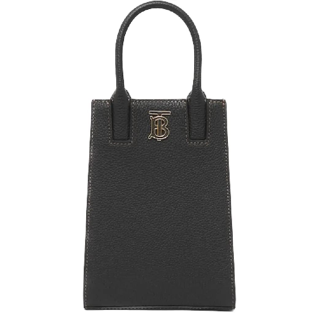 Túi Burberry Grainy Leather Micro Frances Tote 'Black' 80523051