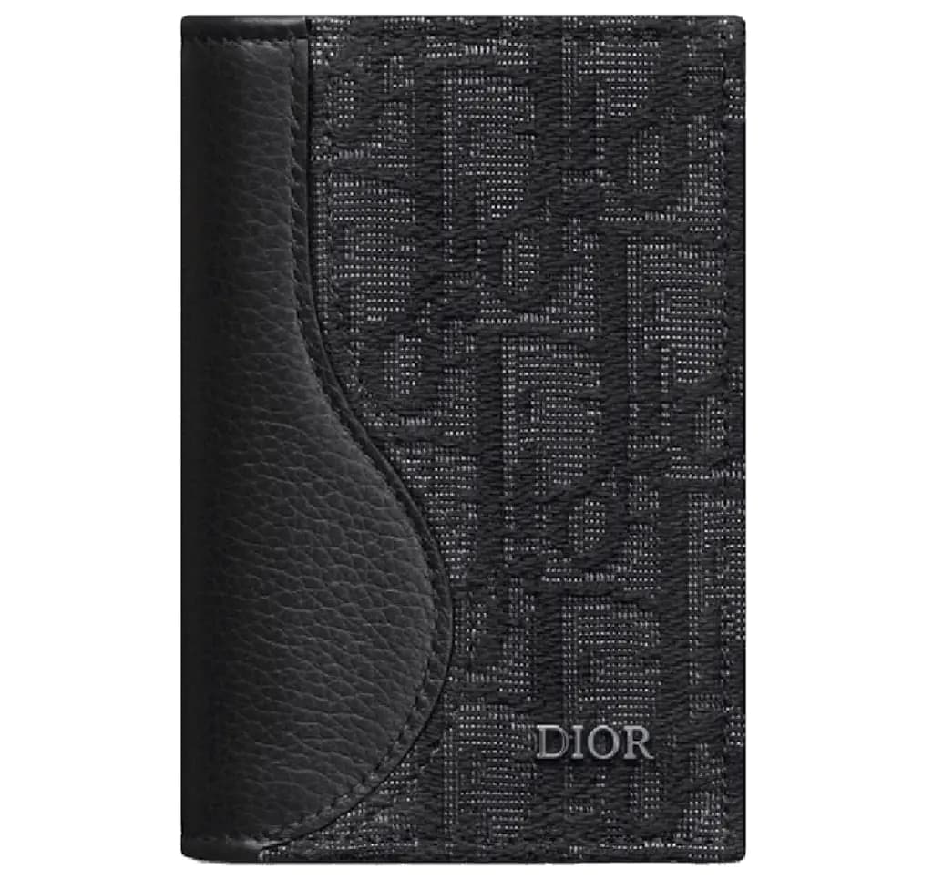 Ví Dior Saddle Vertical Bifold Card Holder 'Black' 2ADCH169YKS-H03E