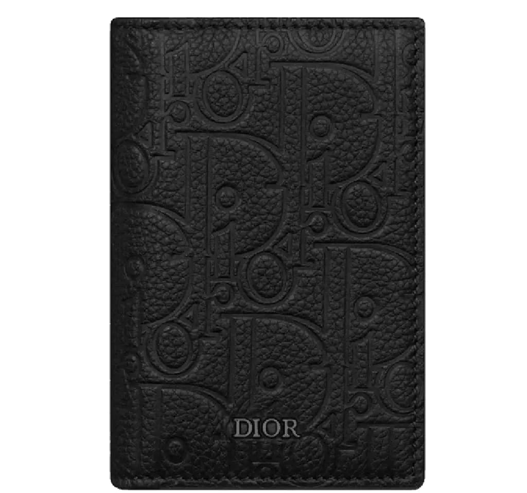 Ví Dior Vertical Bifold Card Holder 'Black' 2ESCH138FLG-H00N