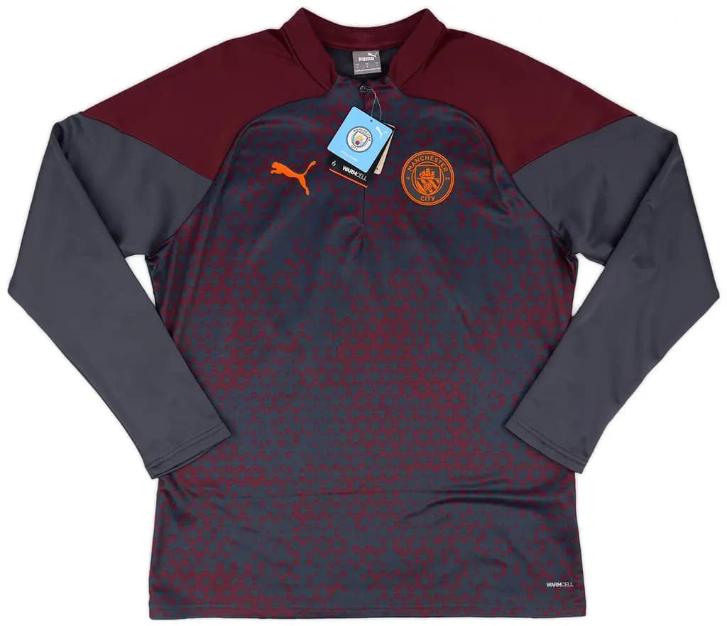 Áo Puma 2023-24 Manchester City Fleece Logo Half-Zip Crew 'Dark Blue' 772861-16